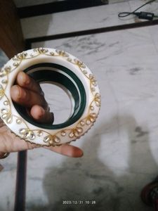 Beautiful Bridal Chuda Green And White..