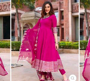 aachho  Pink & GAnarkali  suit .. offers only
