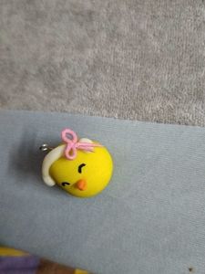 Cute Chick Headphones keychain