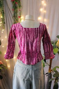 Unique Pink &amp; Purple Tie-Dye Top