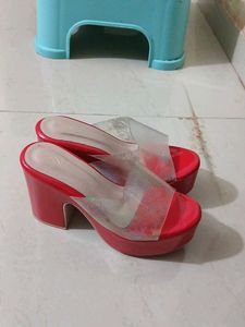 Red Platform Heels