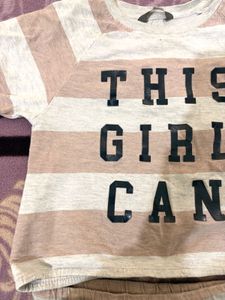 Cute Striped Top &amp; Shorts Set