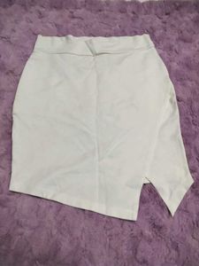 White Asymmetrical Skirt 🤍