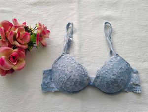 H&M Light Blue Lace Push-Up Bra