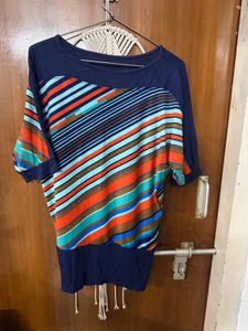 Striped Colorful Tunic Top