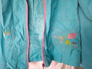 Blue Floral Embroidered Jacket