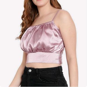 Satin Crop Top