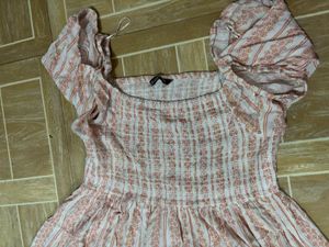 Floral Print Puff Sleeve Dress
