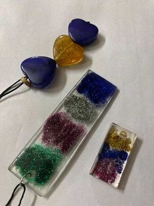 Sparkling Glitter Heart Charms & Pendants
