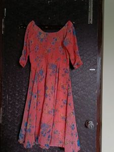 Peach Color Anarkali Kurta