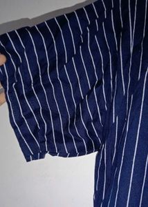 Navy Striped up down kurti