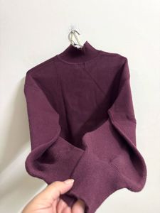 Burgundy Turtleneck Sweater