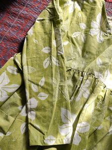 Green Floral Kurta