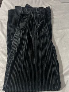 Black Pleated Wide Leg Pants
