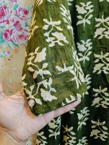 🇳🇿💫🎀Stylish Olive Green Printed Kurta