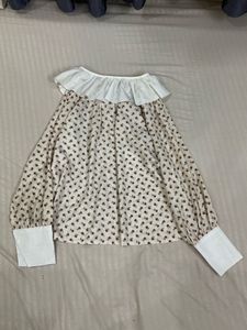Vintage Floral Puff Sleeve Blouse