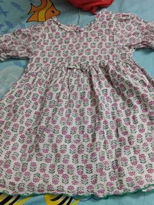 Cute Floral Print Baby Dress