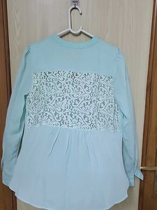 Light Blue Lace Back Top Never Used