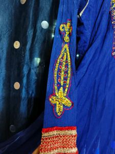 Elegant Blue Anarkali Suit