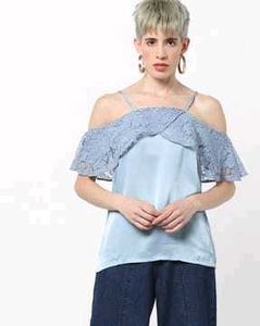 Elegant Cold Shoulder Lace Top