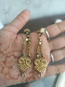 Gold Toned Ethnic Necklace &amp; Earring Set