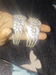 Sparkling Rhinestone Bangle Set