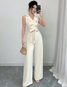 Chic Sleeveless Jumpsuit with Belt