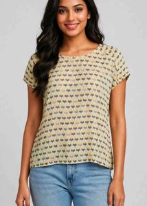 Cute Fox Print T-Shirt