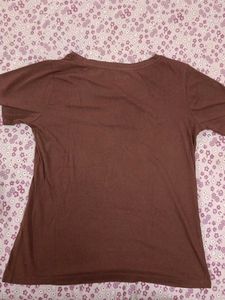 Brown "Nature" Graphic T-Shirt