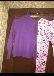 Cute Purple Pajama Set winters