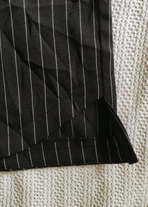 Striped Wide-Leg Cropped Trousers