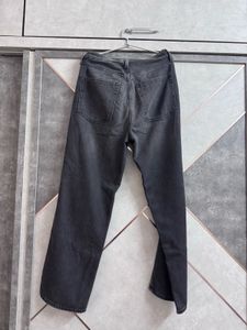Divided H&M Stylish Wide-Legged Charcoal Jeans