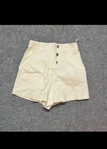 High-Waisted Button-Fly Shorts