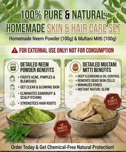 100% Pure & Natural Homemade Skin Care Set