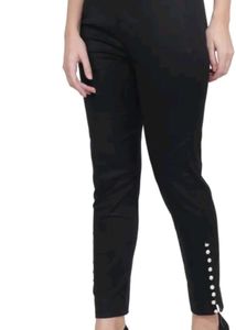 Stylish Black pearl Embellished jagging