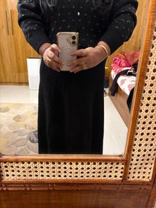 Woollen Black Knit Skirt with sweater