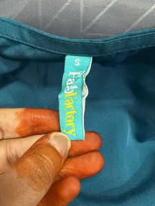Beautiful Teal Kurta Set with Scarf