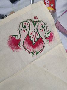 Table Cloth( One Side Hand Painted &amp; Embroidery)