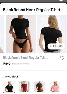 Newme Black Fitted T-Shirt