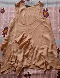 Sheer Ruffle Tank Top