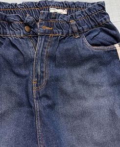 Blue Denim Jeans with Side Stripe