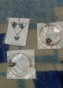 Butterfly Jewelry Set & Bracelets