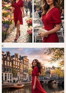 Stylish Red Short Dress