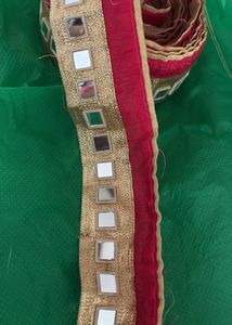 Embellished Mirror Work Dupatta Border