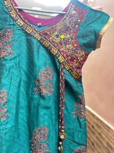 Beautiful Teal Kurta with Embellishments