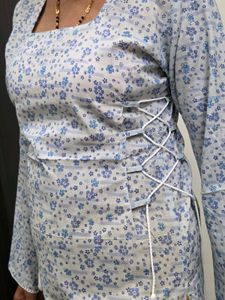 Floral Print Cotton Kurta