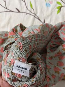 Floral Print Square Neck Top