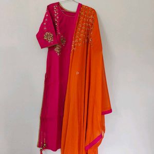 Stunning Pink Kurta and dupatta