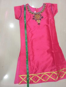 Pink &amp; Blue Kurta Set with Dupatta