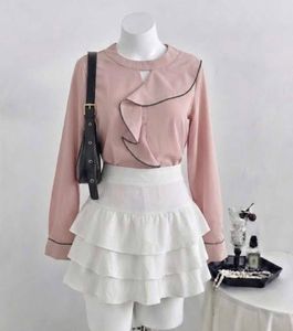 Ruffled Pink Blouse